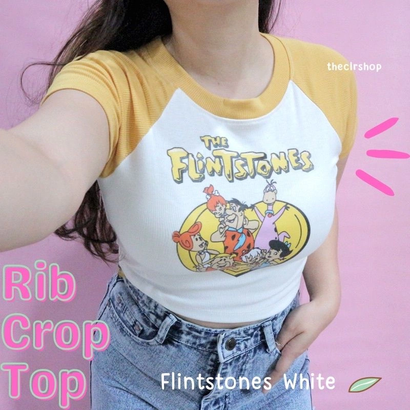 FLINTSTON*S RIB CROP TOP BY THECLRSHOP